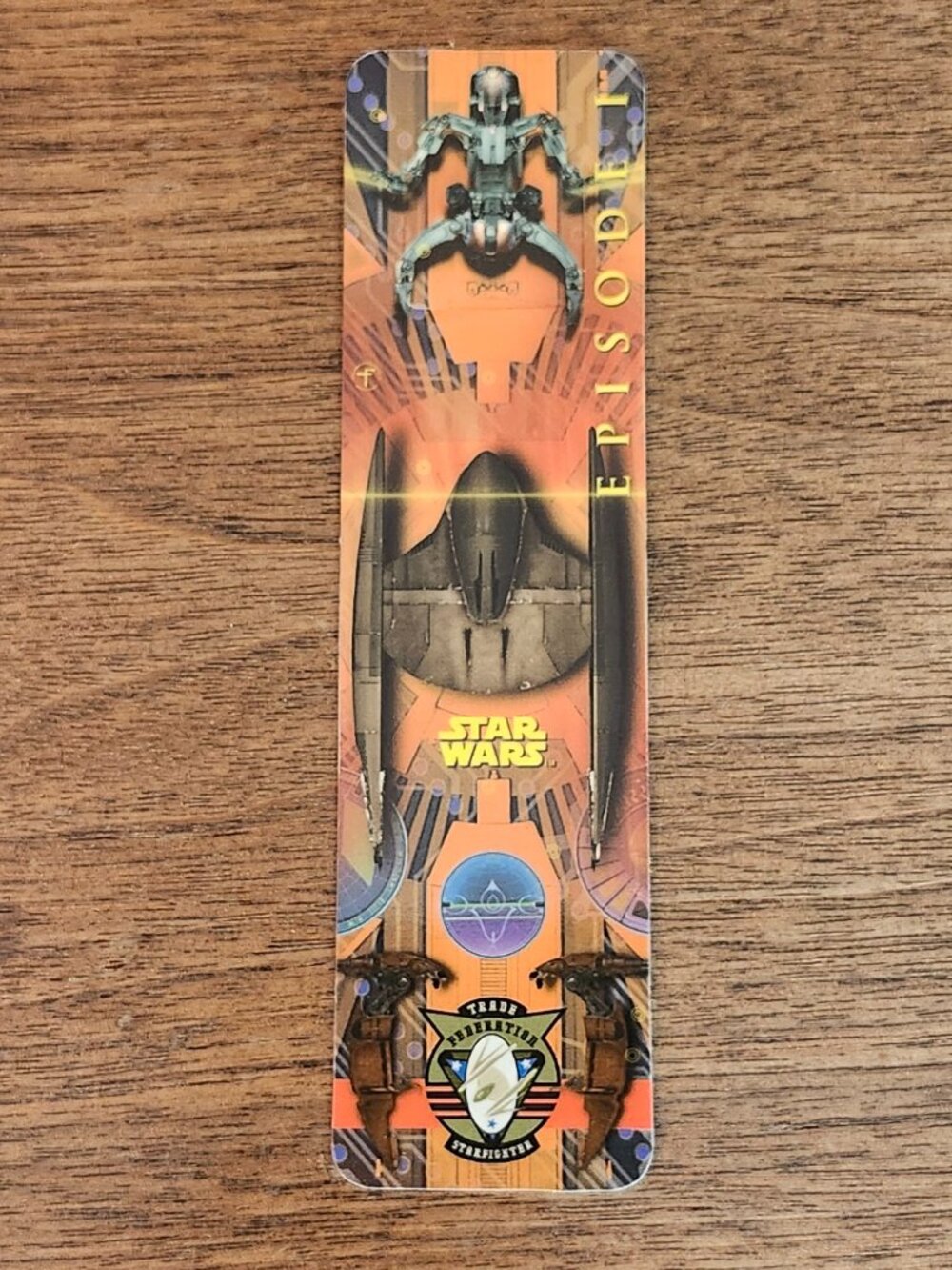 Vintage STAR WARS Episode 1 Bookmark Trade Federation Starfighters STARWARS